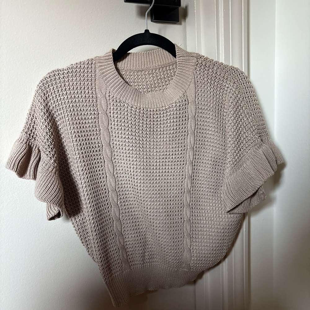 Elegant Knit Beige Sweater